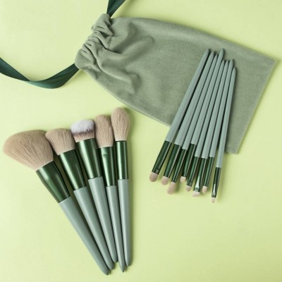 13 Piece Professional Makeup Brush Set Nylon Fluffy Face Powder Blush Concealers Eye Shadows Make Up Brushes Kit