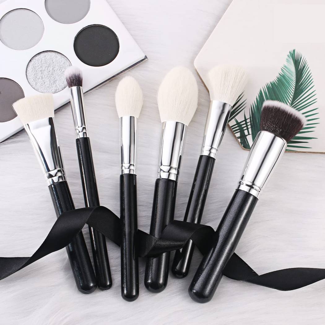 Professional Makeup Brush Set 15pcs Premium Synthetic Goat Hair Cosmetic Brush Tools Foundation Powder Concealer Eye Shadow